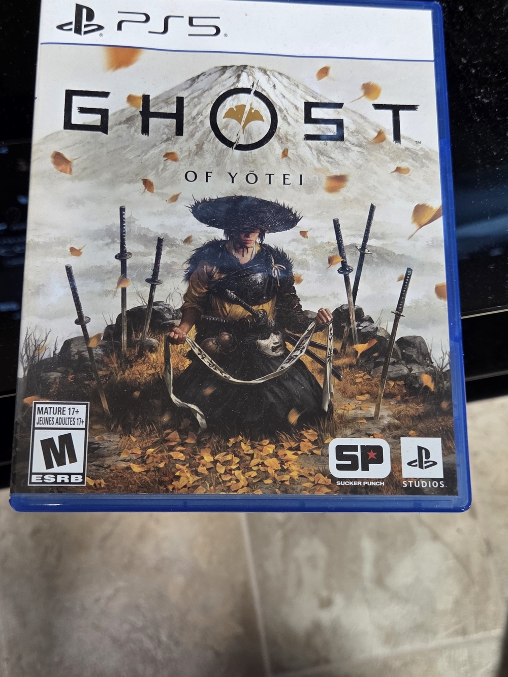 Sony PS5 Ghost of Yōtei - White, Black & Gold Cover Art